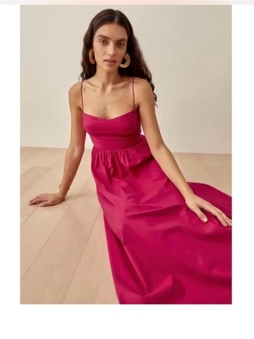 🔥 Reformation Vinny Dress Rhubarb Pink Size 2 LIKE NEW POCKETS!